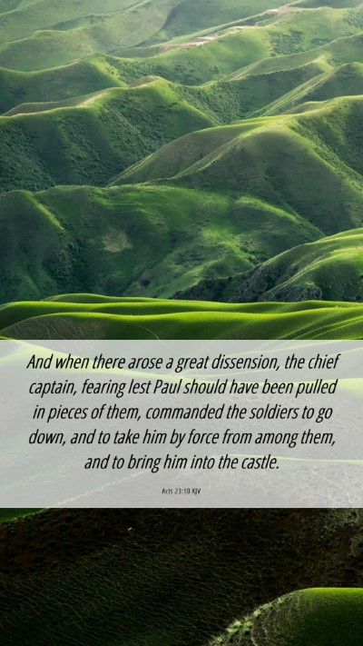 Picture 06 - Acts 23:10 KJV Mobile Phone Wallpaper - And when there arose a great dissension, the - Mobile Bible Verse Wallpaper
