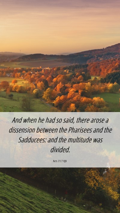 Picture 06 - Acts 23:7 KJV Mobile Phone Wallpaper - And when he had so said, there arose a dissension - Mobile Bible Verse Wallpaper