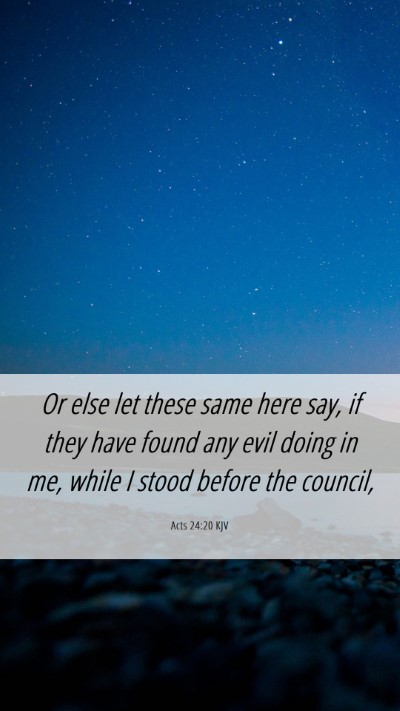 Picture 06 - Acts 24:20 KJV Mobile Phone Wallpaper - Or else let these same here say, if they have - Mobile Bible Verse Wallpaper