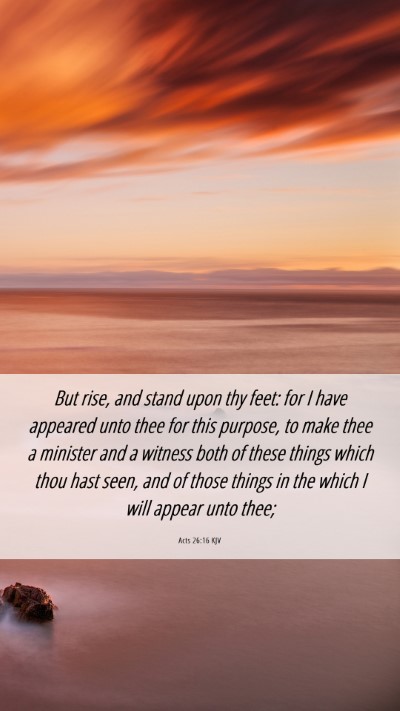 Picture 06 - Acts 26:16 KJV Mobile Phone Wallpaper - But rise, and stand upon thy feet: for I have - Mobile Bible Verse Wallpaper