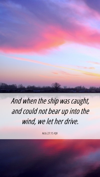 Picture 06 - Acts 27:15 KJV Mobile Phone Wallpaper - And when the ship was caught, and could not bear - Mobile Bible Verse Wallpaper