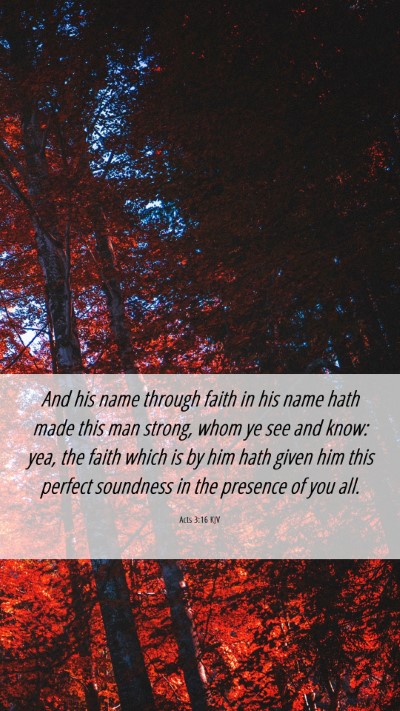 Picture 06 - Acts 3:16 KJV Mobile Phone Wallpaper - And his name through faith in his name hath made - Mobile Bible Verse Wallpaper
