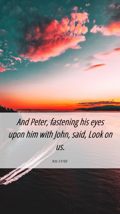 Picture 06 - Acts 3:4 KJV Mobile Phone Wallpaper - And Peter, fastening his eyes upon him with John, - Mobile Bible Verse Wallpaper