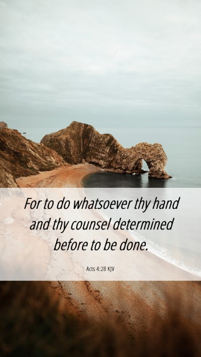 Picture 06 - Acts 4:28 KJV Mobile Phone Wallpaper - For to do whatsoever thy hand and thy counsel - Mobile Bible Verse Wallpaper