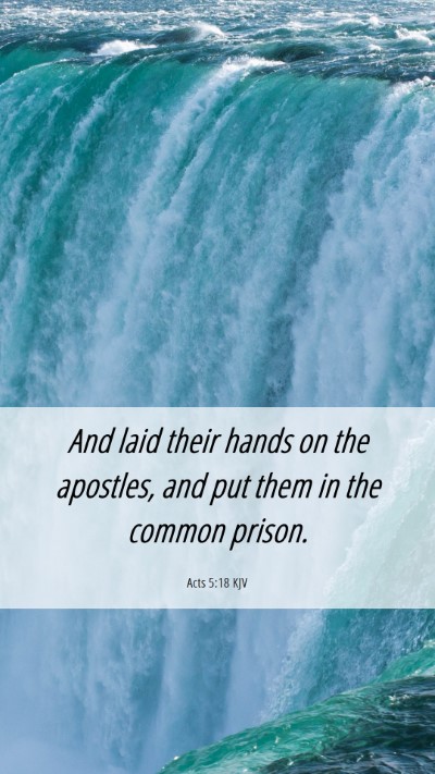 Picture 06 - Acts 5:18 KJV Mobile Phone Wallpaper - And laid their hands on the apostles, and put - Mobile Bible Verse Wallpaper