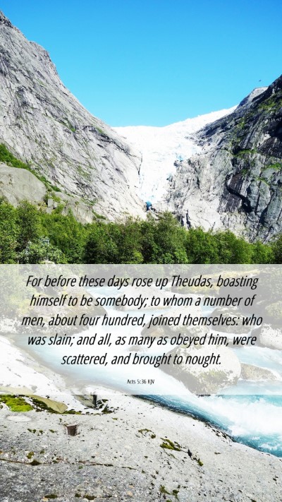 Picture 06 - Acts 5:36 KJV Mobile Phone Wallpaper - For before these days rose up Theudas, boasting - Mobile Bible Verse Wallpaper