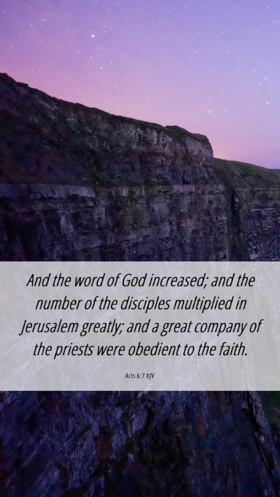 Picture 06 - Acts 6:7 KJV Mobile Phone Wallpaper - And the word of God increased; and the number of - Mobile Bible Verse Wallpaper