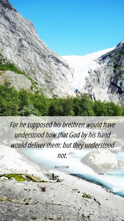 Picture 06 - Acts 7:25 KJV Mobile Phone Wallpaper - For he supposed his brethren would have - Mobile Bible Verse Wallpaper