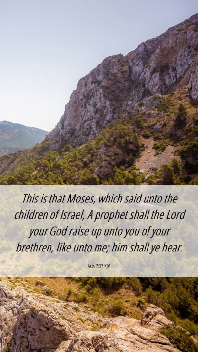 Picture 06 - Acts 7:37 KJV Mobile Phone Wallpaper - This is that Moses, which said unto the children - Mobile Bible Verse Wallpaper