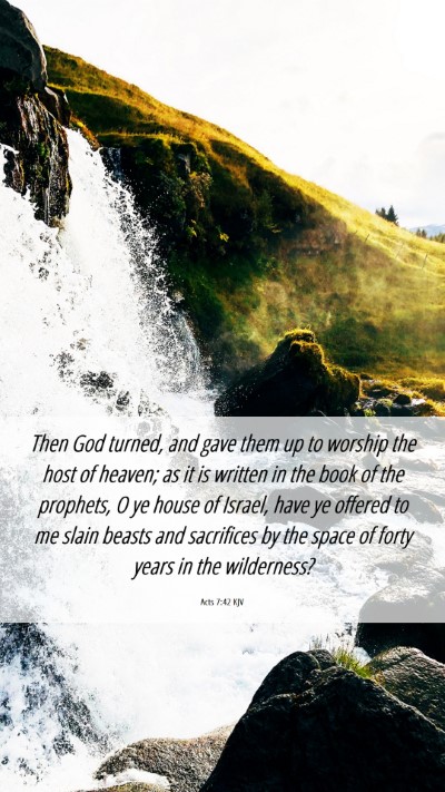 Picture 06 - Acts 7:42 KJV Mobile Phone Wallpaper - Then God turned, and gave them up to worship the - Mobile Bible Verse Wallpaper
