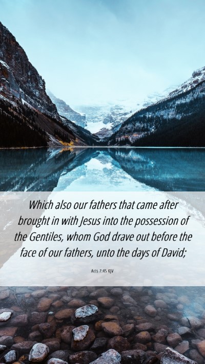 Picture 06 - Acts 7:45 KJV Mobile Phone Wallpaper - Which also our fathers that came after brought in - Mobile Bible Verse Wallpaper