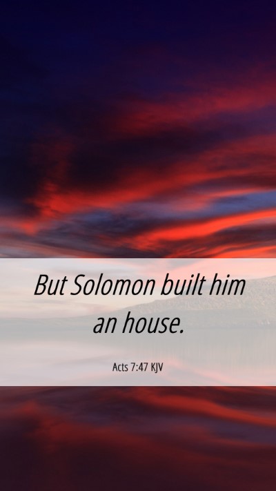 Picture 06 - Acts 7:47 KJV Mobile Phone Wallpaper - But Solomon built him an - Mobile Bible Verse Wallpaper