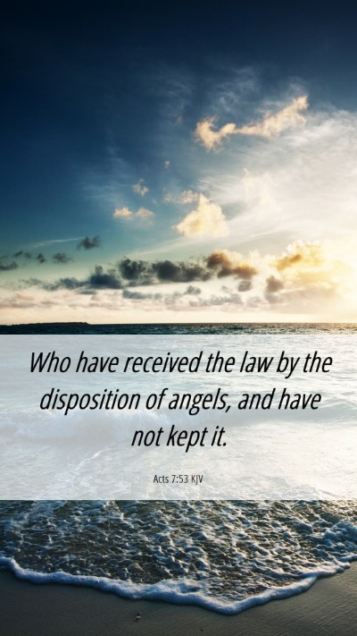 Picture 06 - Acts 7:53 KJV Mobile Phone Wallpaper - Who have received the law by the disposition of - Mobile Bible Verse Wallpaper