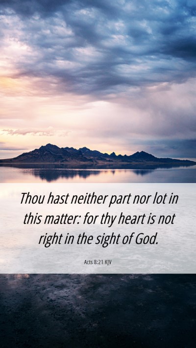 Picture 06 - Acts 8:21 KJV Mobile Phone Wallpaper - Thou hast neither part nor lot in this matter: - Mobile Bible Verse Wallpaper