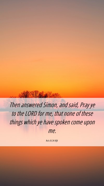 Picture 06 - Acts 8:24 KJV Mobile Phone Wallpaper - Then answered Simon, and said, Pray ye to the - Mobile Bible Verse Wallpaper