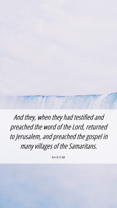 Picture 06 - Acts 8:25 KJV Mobile Phone Wallpaper - And they, when they had testified and preached - Mobile Bible Verse Wallpaper