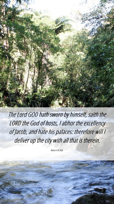Picture 06 - Amos 6:8 KJV Mobile Phone Wallpaper - The Lord GOD hath sworn by himself, saith the - Mobile Bible Verse Wallpaper