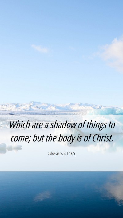 Picture 06 - Colossians 2:17 KJV Mobile Phone Wallpaper - Which are a shadow of things to come; but the - Mobile Bible Verse Wallpaper