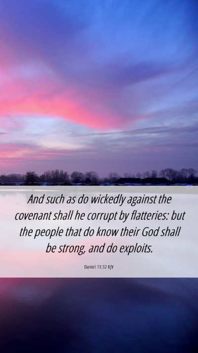 Picture 06 - Daniel 11:32 KJV Mobile Phone Wallpaper - And such as do wickedly against the covenant - Mobile Bible Verse Wallpaper
