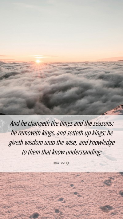 Picture 06 - Daniel 2:21 KJV Mobile Phone Wallpaper - And he changeth the times and the seasons: he - Mobile Bible Verse Wallpaper
