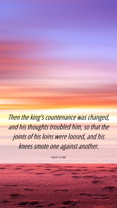 Picture 06 - Daniel 5:6 KJV Mobile Phone Wallpaper - Then the king's countenance was changed, and his - Mobile Bible Verse Wallpaper