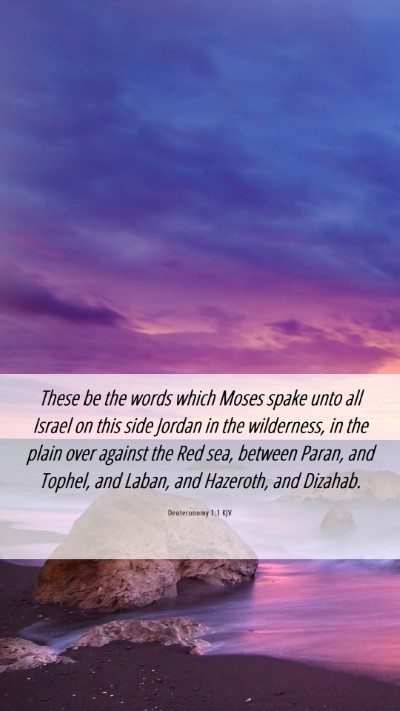 Picture 06 - Deuteronomy 1:1 KJV Mobile Phone Wallpaper - These be the words which Moses spake unto all - Mobile Bible Verse Wallpaper