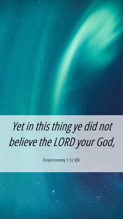 Picture 06 - Deuteronomy 1:32 KJV Mobile Phone Wallpaper - Yet in this thing ye did not believe the LORD - Mobile Bible Verse Wallpaper