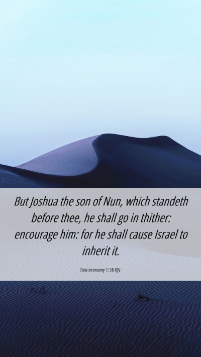 Picture 06 - Deuteronomy 1:38 KJV Mobile Phone Wallpaper - But Joshua the son of Nun, which standeth before - Mobile Bible Verse Wallpaper