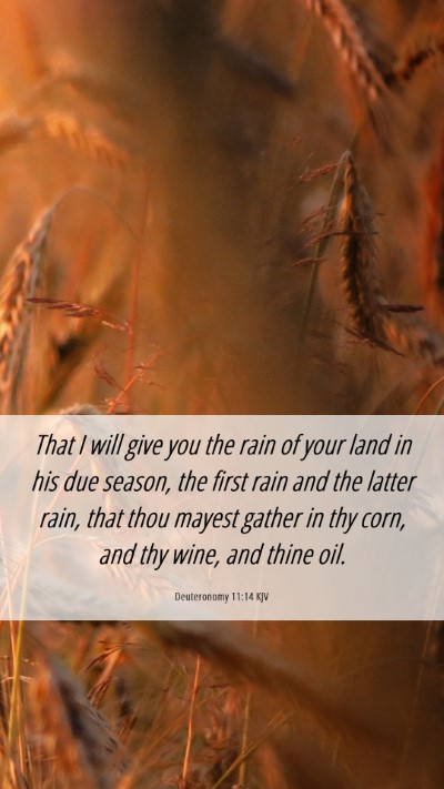 Picture 06 - Deuteronomy 11:14 KJV Mobile Phone Wallpaper - That I will give you the rain of your land in his - Mobile Bible Verse Wallpaper