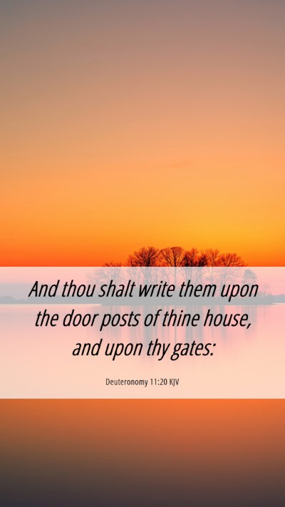 Picture 06 - Deuteronomy 11:20 KJV Mobile Phone Wallpaper - And thou shalt write them upon the door posts of - Mobile Bible Verse Wallpaper