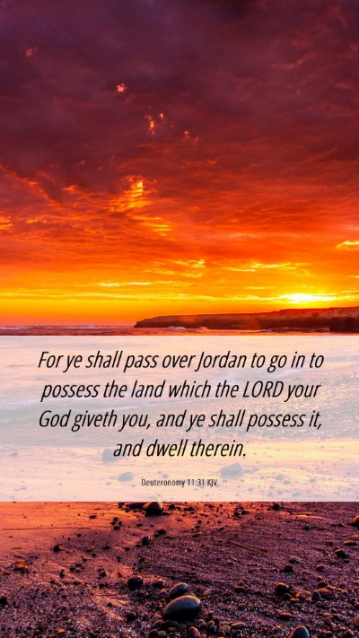 Picture 06 - Deuteronomy 11:31 KJV Mobile Phone Wallpaper - For ye shall pass over Jordan to go in to possess - Mobile Bible Verse Wallpaper