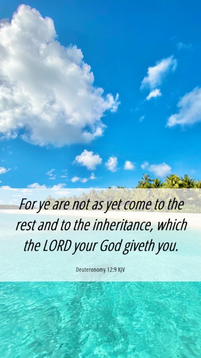 Picture 06 - Deuteronomy 12:9 KJV Mobile Phone Wallpaper - For ye are not as yet come to the rest and to the - Mobile Bible Verse Wallpaper