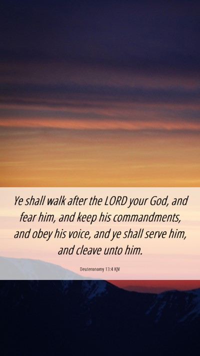 Picture 06 - Deuteronomy 13:4 KJV Mobile Phone Wallpaper - Ye shall walk after the LORD your God, and fear - Mobile Bible Verse Wallpaper