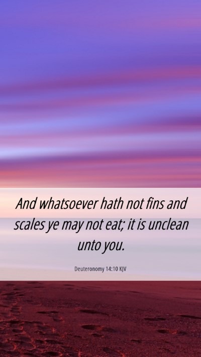 Picture 06 - Deuteronomy 14:10 KJV Mobile Phone Wallpaper - And whatsoever hath not fins and scales ye may - Mobile Bible Verse Wallpaper