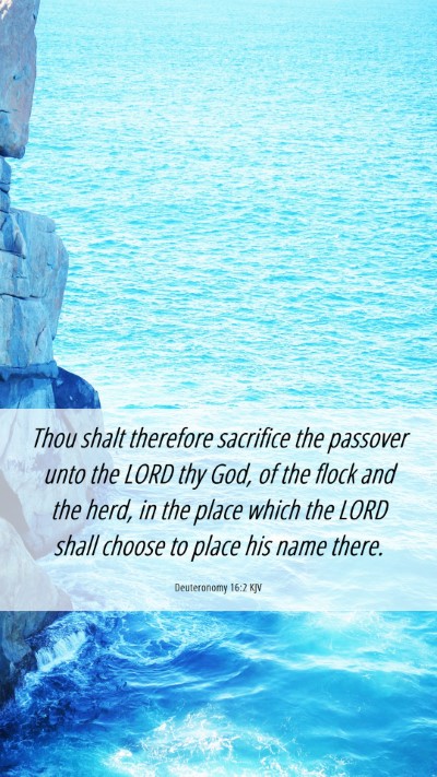 Picture 06 - Deuteronomy 16:2 KJV Mobile Phone Wallpaper - Thou shalt therefore sacrifice the passover unto - Mobile Bible Verse Wallpaper