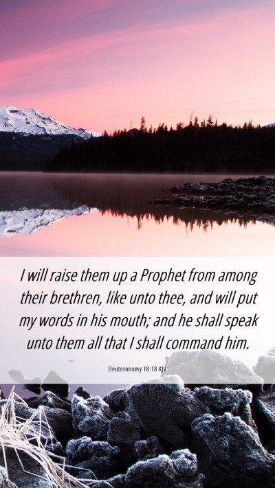 Picture 06 - Deuteronomy 18:18 KJV Mobile Phone Wallpaper - I will raise them up a Prophet from among their - Mobile Bible Verse Wallpaper