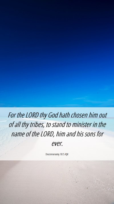 Picture 06 - Deuteronomy 18:5 KJV Mobile Phone Wallpaper - For the LORD thy God hath chosen him out of all - Mobile Bible Verse Wallpaper