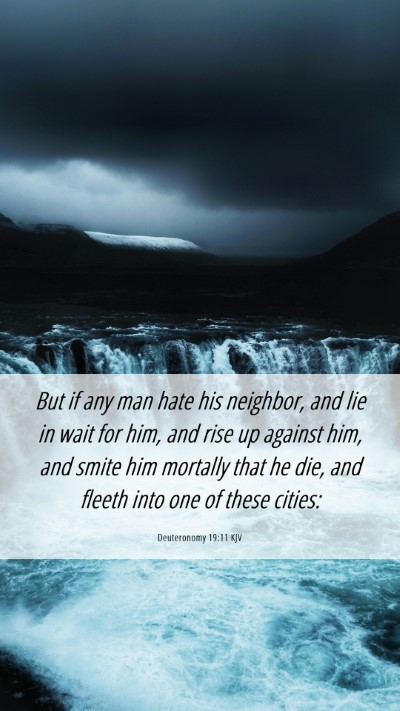 Picture 06 - Deuteronomy 19:11 KJV Mobile Phone Wallpaper - But if any man hate his neighbor, and lie in wait - Mobile Bible Verse Wallpaper
