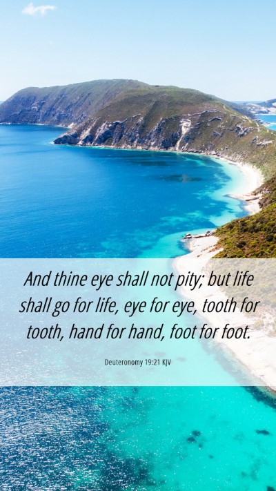 Picture 06 - Deuteronomy 19:21 KJV Mobile Phone Wallpaper - And thine eye shall not pity; but life shall go - Mobile Bible Verse Wallpaper