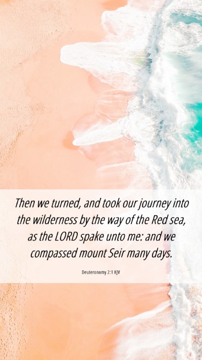 Picture 06 - Deuteronomy 2:1 KJV Mobile Phone Wallpaper - Then we turned, and took our journey into the - Mobile Bible Verse Wallpaper