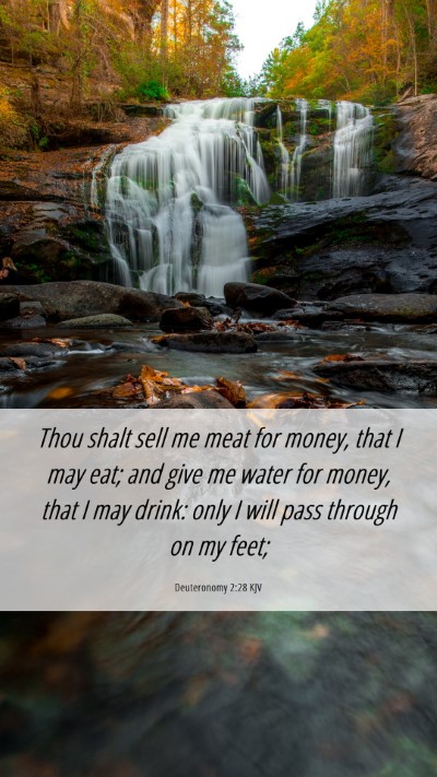 Picture 06 - Deuteronomy 2:28 KJV Mobile Phone Wallpaper - Thou shalt sell me meat for money, that I may - Mobile Bible Verse Wallpaper