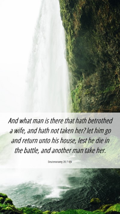 Picture 06 - Deuteronomy 20:7 KJV Mobile Phone Wallpaper - And what man is there that hath betrothed a wife, - Mobile Bible Verse Wallpaper