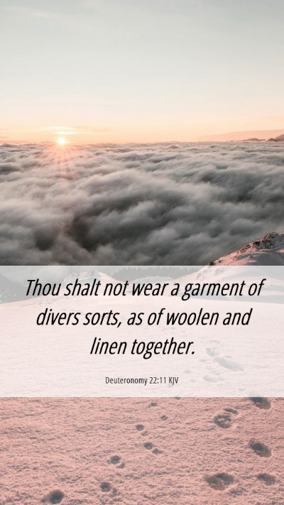 Picture 06 - Deuteronomy 22:11 KJV Mobile Phone Wallpaper - Thou shalt not wear a garment of divers sorts, as - Mobile Bible Verse Wallpaper