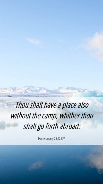 Picture 06 - Deuteronomy 23:12 KJV Mobile Phone Wallpaper - Thou shalt have a place also without the camp, - Mobile Bible Verse Wallpaper