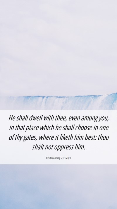 Picture 06 - Deuteronomy 23:16 KJV Mobile Phone Wallpaper - He shall dwell with thee, even among you, in that - Mobile Bible Verse Wallpaper