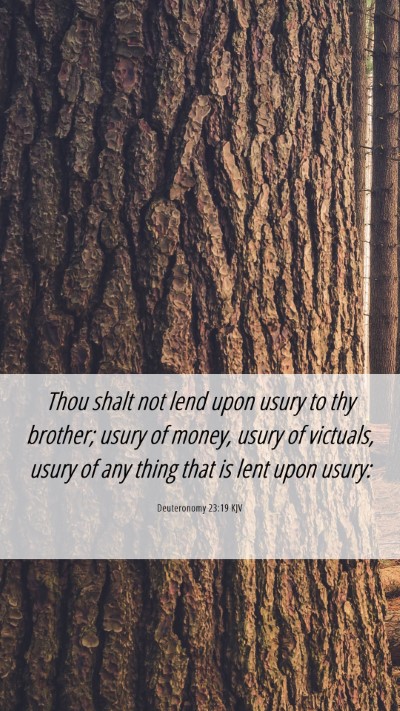 Picture 06 - Deuteronomy 23:19 KJV Mobile Phone Wallpaper - Thou shalt not lend upon usury to thy brother; - Mobile Bible Verse Wallpaper