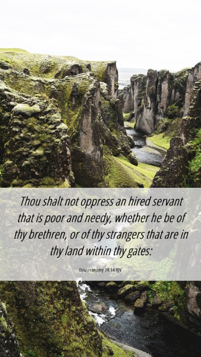 Picture 06 - Deuteronomy 24:14 KJV Mobile Phone Wallpaper - Thou shalt not oppress an hired servant that is - Mobile Bible Verse Wallpaper
