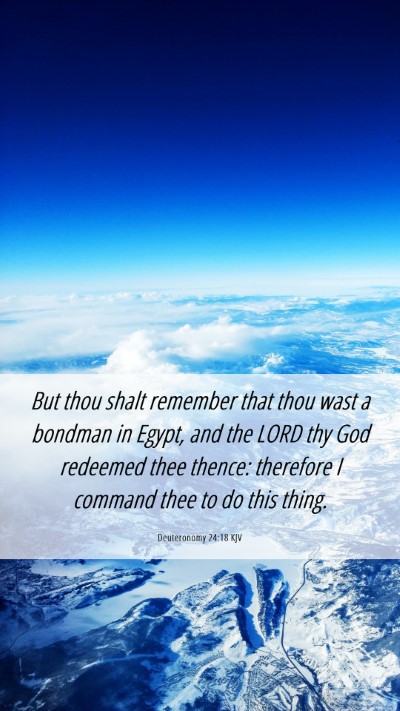 Picture 06 - Deuteronomy 24:18 KJV Mobile Phone Wallpaper - But thou shalt remember that thou wast a bondman - Mobile Bible Verse Wallpaper