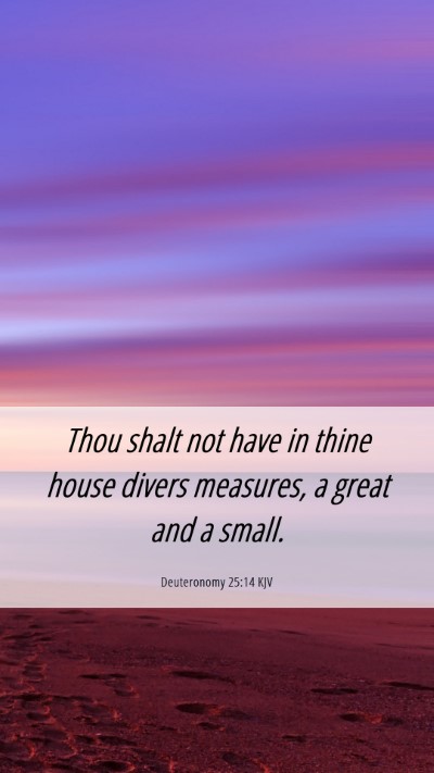 Picture 06 - Deuteronomy 25:14 KJV Mobile Phone Wallpaper - Thou shalt not have in thine house divers - Mobile Bible Verse Wallpaper