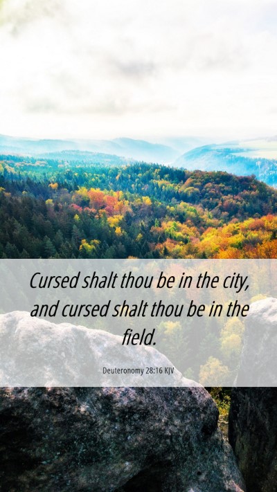Picture 06 - Deuteronomy 28:16 KJV Mobile Phone Wallpaper - Cursed shalt thou be in the city, and cursed - Mobile Bible Verse Wallpaper